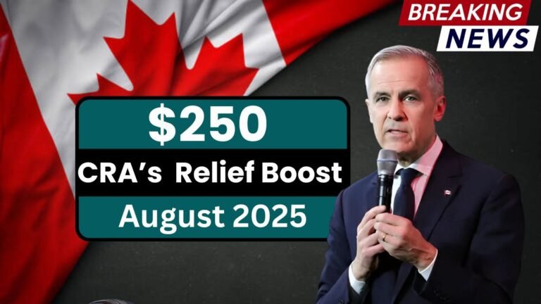 CRA’s $250 Relief Boost This August, Check Eligibility and Payment Dates